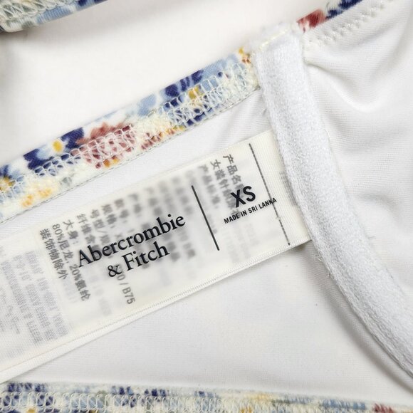 Abercrombie Ditsy Floral Ruffle Strap Underwire Bikini Top sz XS - Picture 7 of 9